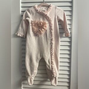 Bloomie’s Baby 9 Month One Piece Sleeper/Body Suite - Terry Blend/Tulle Accents